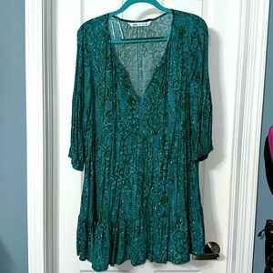 Zara Metallic Thread Mini Dress